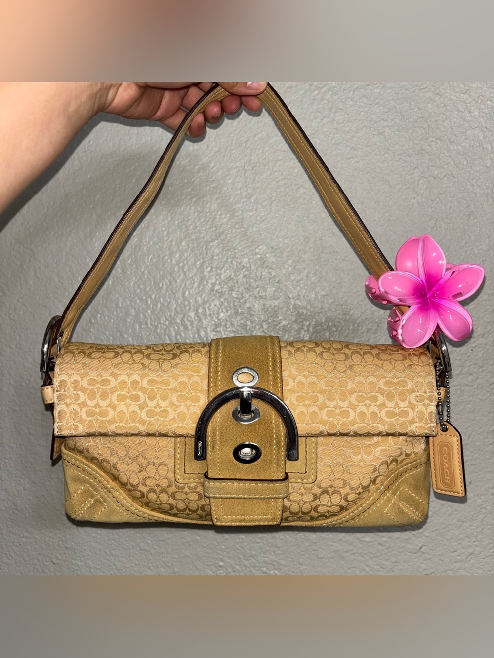 💛 Extremely Rare Yellow Coach Soho Baguette 💛